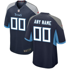 Tennessee Titans Youth Custom Game Jersey - Navy - Nike