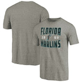 Florida Marlins Cooperstown Collection Vintage Antique Stack Tri-Blend T-Shirt Discount