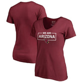 Arizona Cardinals Women's We Are Icon V-Neck T-Shirt - Cardinal - NFL