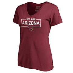 Arizona Cardinals Women's We Are Icon V-Neck T-Shirt - Cardinal - NFL