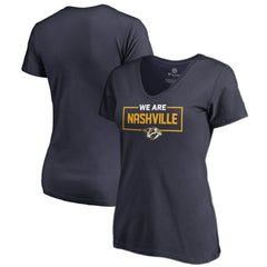 Nashville Predators Women's Iconic Collection V-Neck T-Shirt - Navy | NHL online