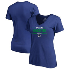 Vancouver Canucks Women's Iconic Collection V-Neck T-Shirt - Blue | NHL near me