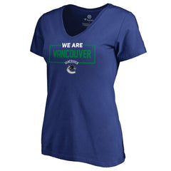 Vancouver Canucks Women's Iconic Collection V-Neck T-Shirt - Blue | NHL near me