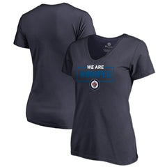 Winnipeg Jets Women's Iconic Collection V-Neck T-Shirt - Navy | NHL Clearance
