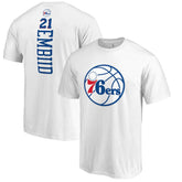 Joel Embiid Philadelphia 76ers Backer Name & Number T-Shirt White