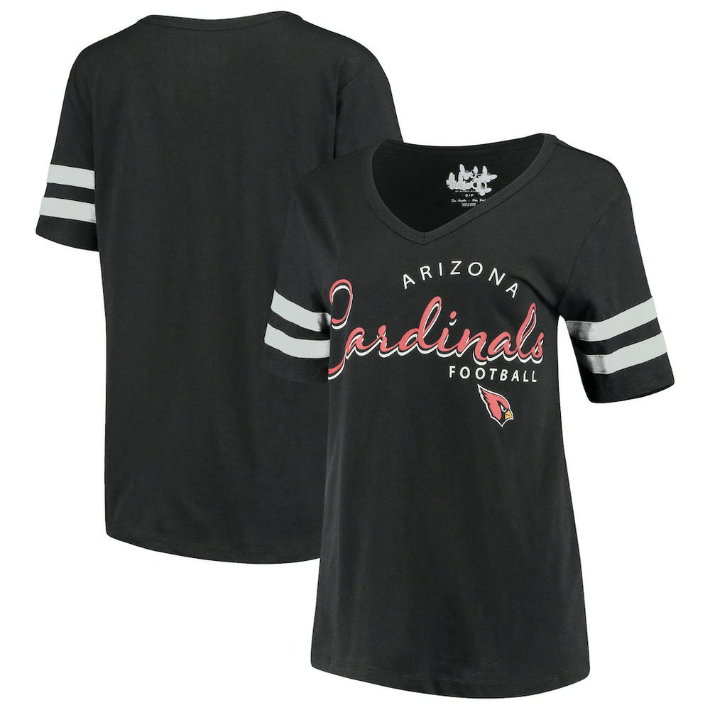 Arizona Cardinals Touch Women's Triple Play V-Neck T-Shirt - Black - NFL