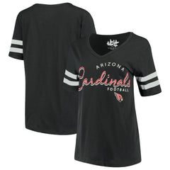 Arizona Cardinals Touch Women's Triple Play V-Neck T-Shirt - Black - NFL
