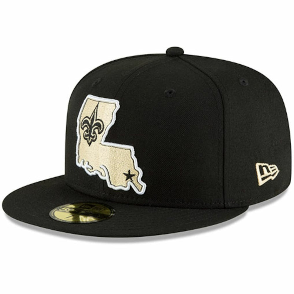 New Orleans Saints New Era Omaha 59FIFTY Fitted Hat - Black - NFL