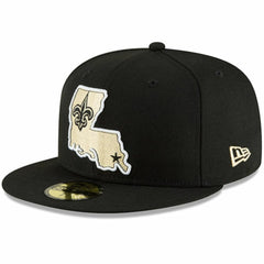 New Orleans Saints New Era Omaha 59FIFTY Fitted Hat - Black - NFL