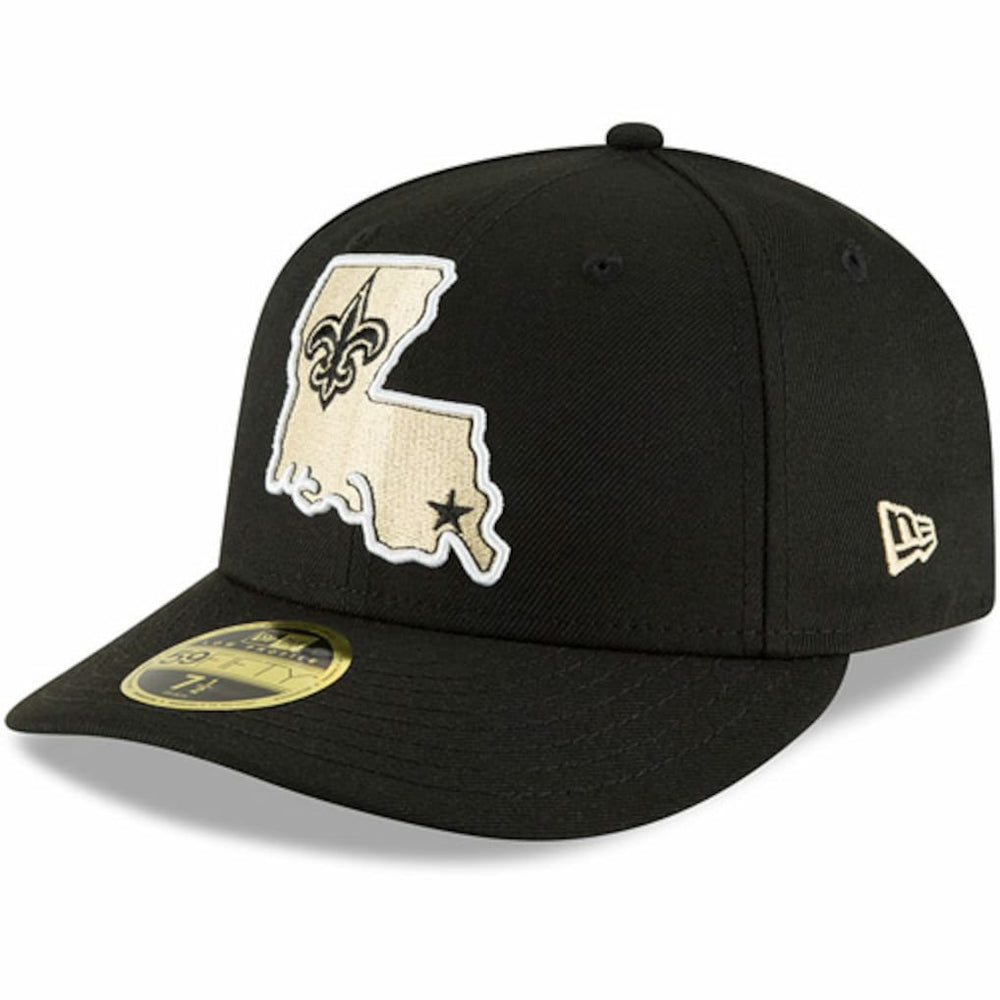New Orleans Saints New Era Alternate Logo Omaha Low Profile 59FIFTY Fitted Hat - Black - NFL