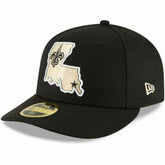 New Orleans Saints New Era Alternate Logo Omaha Low Profile 59FIFTY Fitted Hat - Black - NFL