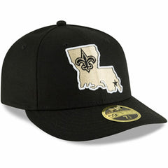 New Orleans Saints New Era Alternate Logo Omaha Low Profile 59FIFTY Fitted Hat - Black - NFL