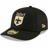 New Orleans Saints New Era Omaha Throwback Low Profile 59FIFTY Fitted Hat - Black - NFL