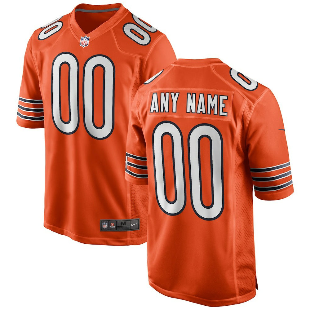 Chicago Bears Youth Alternate Custom Game Jersey - Orange - Nike