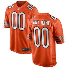 Chicago Bears Youth Alternate Custom Game Jersey - Orange - Nike