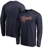 Detroit Tigers Team Wordmark Long Sleeve T-Shirt Outlet