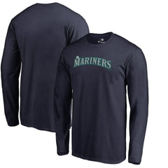 Seattle Mariners Team Wordmark Long Sleeve T-Shirt Discount