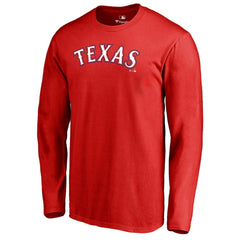 Texas Rangers Team Wordmark Long Sleeve T-Shirt Near Me
