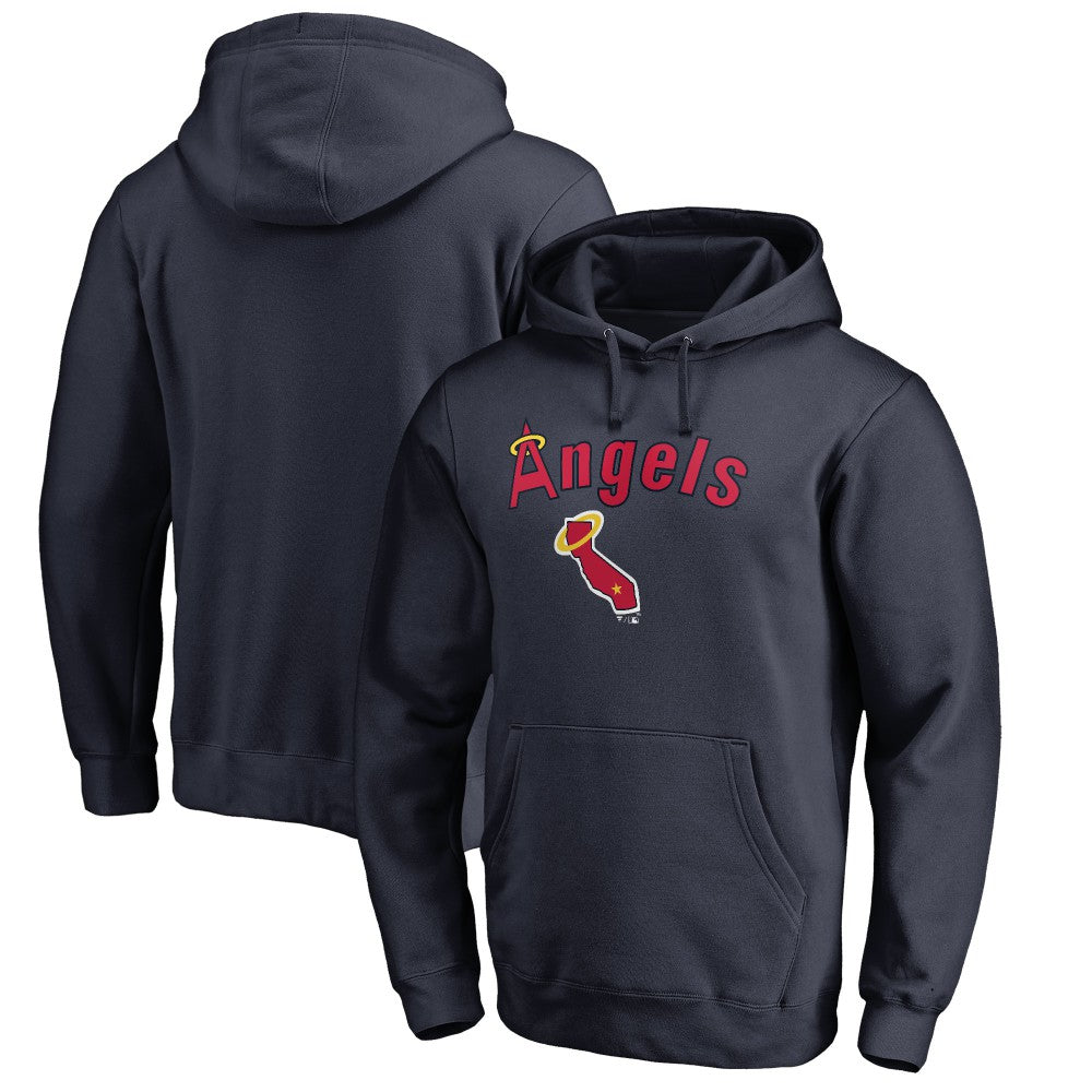 Los Angeles Angels Vintage Cooperstown Collection Wahconah Fitted Pullover Hoodie Sale