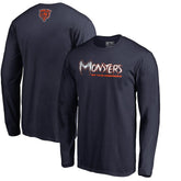 Chicago Bears Monsters Long Sleeve T-Shirt - Navy - NFL