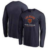 Chicago Bears Futbol Americano Long Sleeve T-Shirt - Navy - NFL