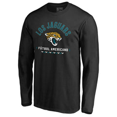 Jacksonville Jaguars Futbol Americano Long Sleeve T-Shirt - Black - NFL