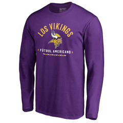 Minnesota Vikings Futbol Americano Long Sleeve T-Shirt - Purple - NFL