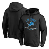 Detroit Lions Futbol Americano Pullover Hoodie - Black - NFL