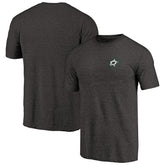 Dallas Stars Primary Logo Left Chest Distressed Tri-Blend T-Shirt - Black | NHL sale