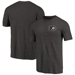 Philadelphia Flyers Primary Logo Left Chest Distressed Tri-Blend T-Shirt - Black | NHL online