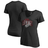 Detroit Red Wings Women's Arch Smoke V-Neck T-Shirt - Black | NHL near me