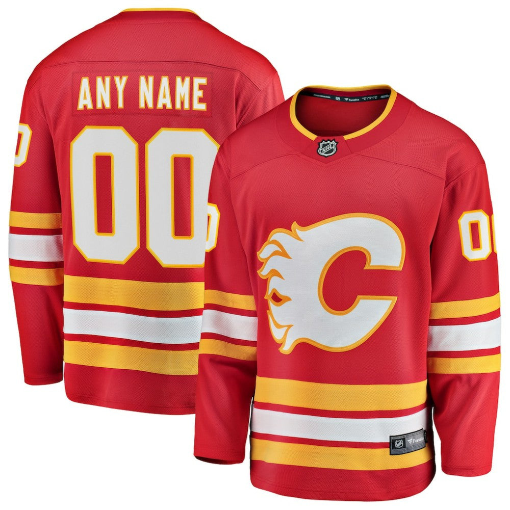 Calgary Flames Fanatics Home Breakaway Custom Jersey - Red | Fanatics Lifestyle