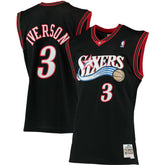 Mitchell & Ness Allen Iverson Philadelphia 76ers 2000/01 Big & Tall Hardwood Classics Swingman Jersey Black