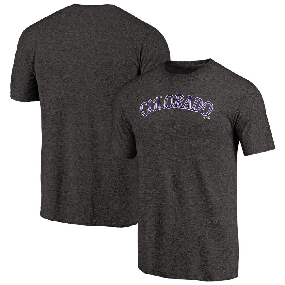 Colorado Rockies Team Wordmark Tri-Blend T-Shirt Outlet