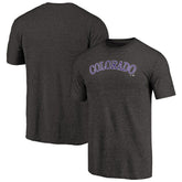 Colorado Rockies Team Wordmark Tri-Blend T-Shirt Outlet