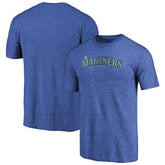 Seattle Mariners Team Wordmark Tri-Blend T-Shirt Discount
