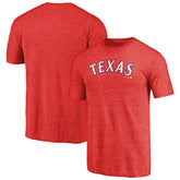 Texas Rangers Team Wordmark Tri-Blend T-Shirt Near Me