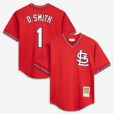 Ozzie Smith St. Louis Cardinals Mitchell & Ness Youth Cooperstown Collection Mesh Batting Practice Jersey Sale