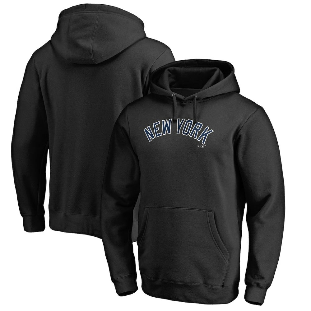 New York Yankees Official Wordmark Fitted Pullover Hoodie Outlet