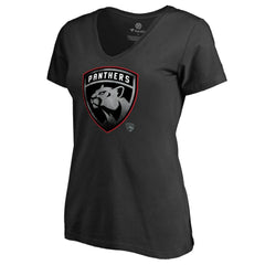 Florida Panthers Women's Core Smoke V-Neck T-Shirt - Black | NHL on sale