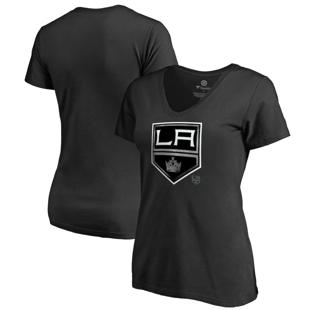 Los Angeles Kings Women's Core Smoke V-Neck T-Shirt - Black | NHL discount