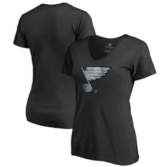 St. Louis Blues Women's Core Smoke V-Neck T-Shirt - Black | NHL sale