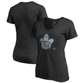 Toronto Maple Leafs Women's Core Smoke V-Neck T-Shirt - Black | NHL on sale
