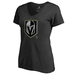 Vegas Golden Knights Women's Core Smoke V-Neck T-Shirt - Black | NHL near me