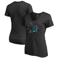 San Jose Sharks Women's Team Alternate V-Neck T-Shirt - Black | NHL online