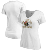 San Francisco 49ers Women's Quinten Helmet T-Shirt - White - NFL