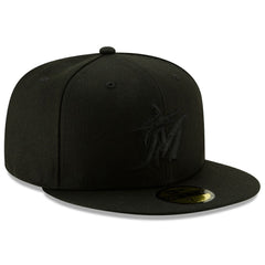 Miami Marlins New Era 2019 Black-on-Black 59FIFTY Fitted Hat Sale