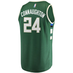 Fanatics Pat Connaughton Milwaukee Bucks Fast Break Replica Jersey Icon Edition Hunter Green