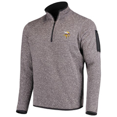 Minnesota Vikings Antigua Fortune Quarter-Zip Pullover Jacket - Charcoal - NFL