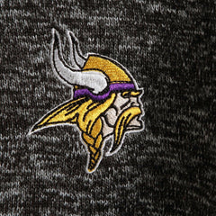 Minnesota Vikings Antigua Fortune Quarter-Zip Pullover Jacket - Heather Black - NFL
